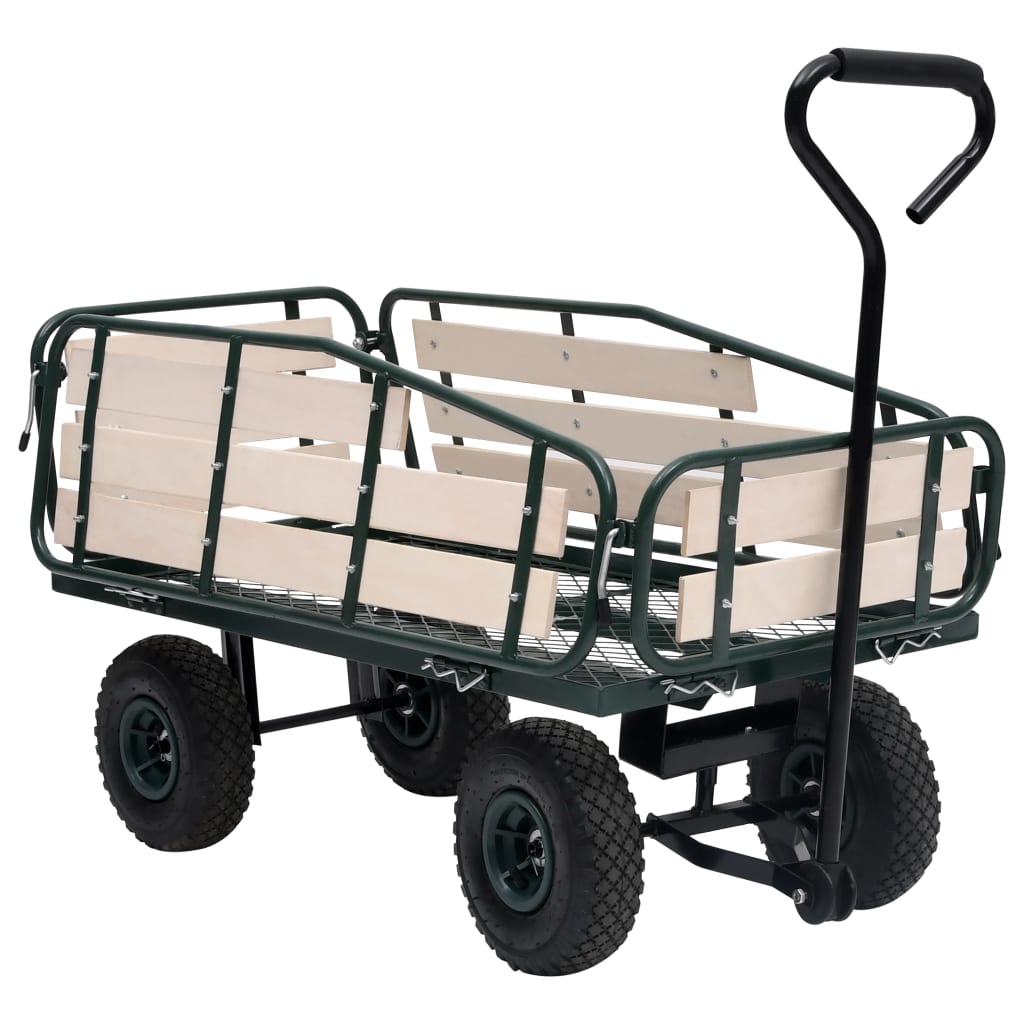 Gartenwagen Metall und Holz 250 kg