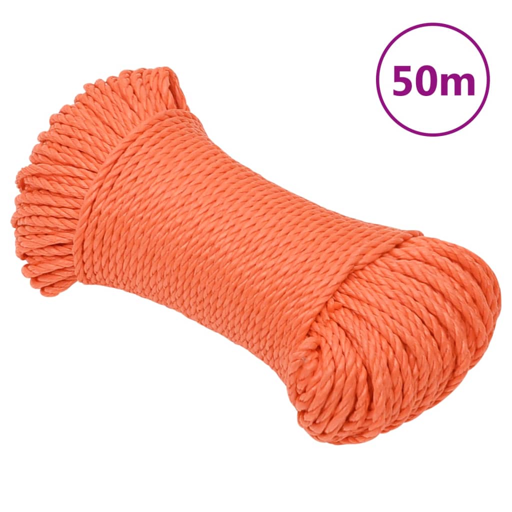 Arbeitsseil Orange 8 mm 50 m Polypropylen